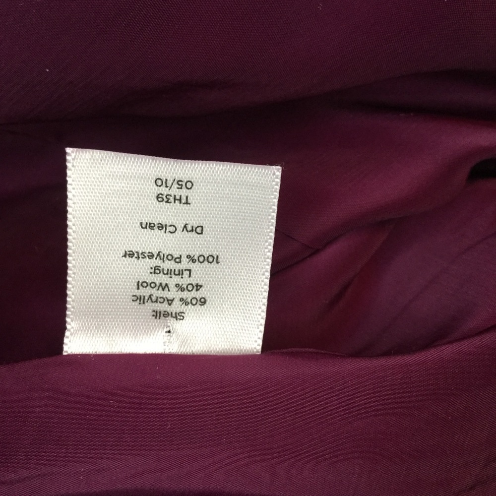 Talbots Szm Raspberry Jacket W/Peplum-Like Bottom - image 4